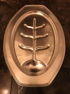 00125 Oval Footed Meat Platter Tray 1847 Rogers Bros Silverplate - Free Ship! - Bild 1 von 5