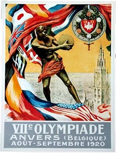 Olympic Poster - 1920 Belgium - LARGE - 31.5"x 23.25" (80 x59 cm) - Picture 1 of 5