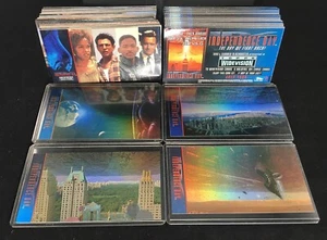INDEPENDENCE DAY WIDEVISION 2 COMPLETE BASIC CARD SETS (72) + 4 HOLOFOILS TOPPS - Picture 1 of 2