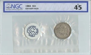 1884 Morgan Dollar GSA SOFT PACK S$1 NGC XF45 - Picture 1 of 2