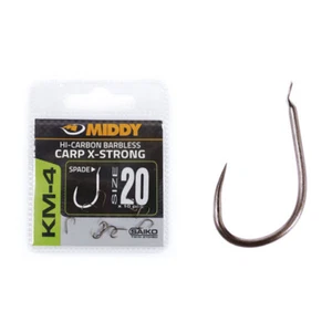 MIDDY KM-4 - SPADE END - CARP X-STRONG HI-CARBON BARBLESS HOOKS - COARSE FISHING - Picture 1 of 1