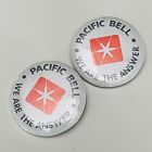 Vintage Pacific Bell pin button “We Are The Answer” Lot of 2