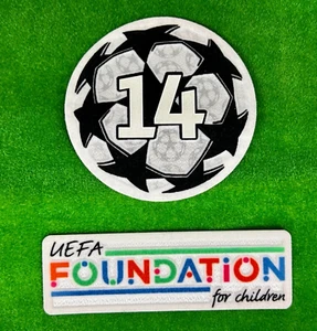 OFFICIAL UCL STARBALL BOH 14 + UEFA FOUNDATION FOR CHILDREN Real Madrid CF PATCH - Picture 1 of 6