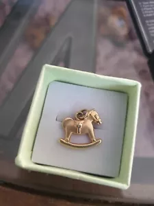 Rocking Horse Charm Pendant 9ct Yellow Gold - Picture 1 of 7