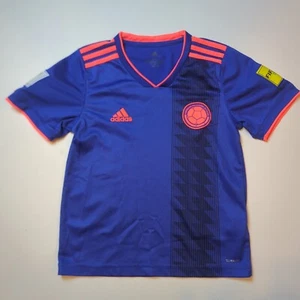 Adidas Colombia 2018 Youth Soccer Jersey Sz S 9-10y Blue Futbol Camista Mundial - Picture 1 of 15