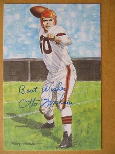 1989 Goal Line Art OTTO GRAHAM SIGNED AUTO 3102/5000 CLEVELAND BROWNS - Picture 1 of 2