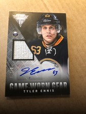 2013-14 Panini Titanium Game Worn Gear Autographs Patch #GATEN Tyler Ennis 5/10