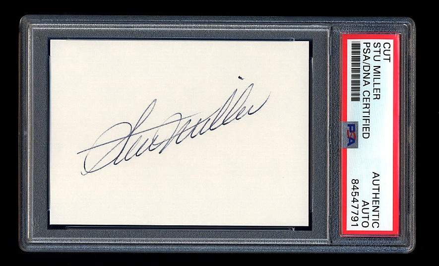 STU MILLER SIGNED MINT CUT PSA/DNA AUTOGRAPHED BALTIMORE ORIOLES HOF 1966 WSC - Image 1 of 1