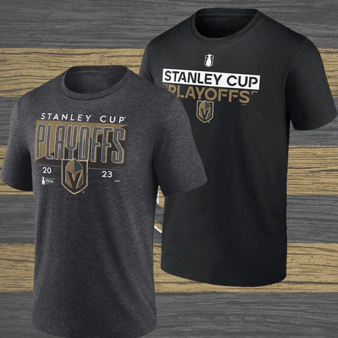 Vegas Golden Knights 2023 Stanley Cup Playoffs Tri-Blend T-Shirt - Dark Heather Cover