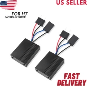 2PC H7 Decoder Canbus Resistor Anti-flicker Error Free Harness for LED Headlight - Picture 1 of 6