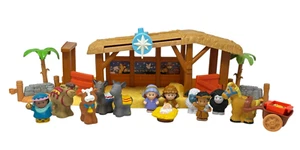 FISHER-PRICE Lotto Piccole Persone Natività VIDEO Suoni Stabili Mangiatoia Figure Musica - Foto 1 di 13