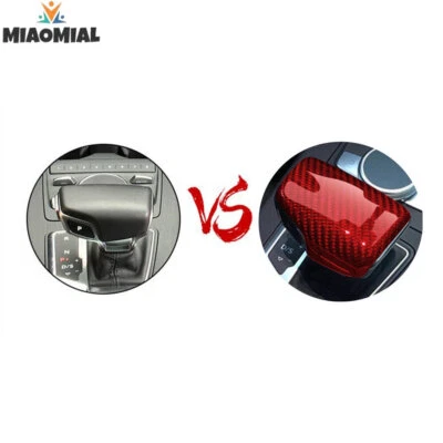 SP Red Carbon Fiber Gear Shift Knob Cover for Audi 2017-22 A4 S4 A5 S5 RS4/5 LH Foto 1 de 4