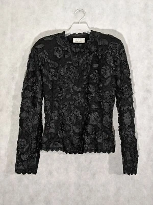 Chaqueta Floral Cinta Malla Vintage Años 90 EE. UU. Colección Calvin Klein Victoriana Gótica Foto 1 de 4