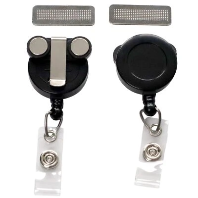 2 Pack - Magnetic Badge Reels Retractable ID Badge Holder with Magnet Backing - Image 1 of 4