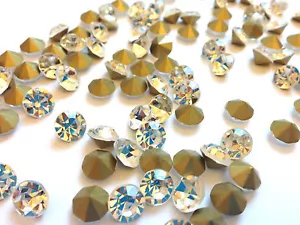 Point Back Clear Crystal Rhinestone Diamante Chaton Jewellery Repair SS6 - SS28 - Picture 1 of 6