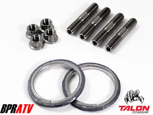 Can-Am Commander 800 800R Exhaust Repair Kit BPRATV Titanium Studs Nuts & Gasket - Picture 1 of 24
