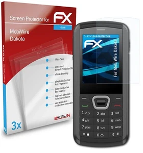 atFoliX 3x Screen Protection Film for MobiWire Dakota Screen Protector clear - Zdjęcie 1 z 9