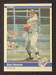 Tarjeta de béisbol Fleer #102 Burt Hooton 1984 MLB Los Angeles Dodgers Pitcher - Imagen 1 de 2