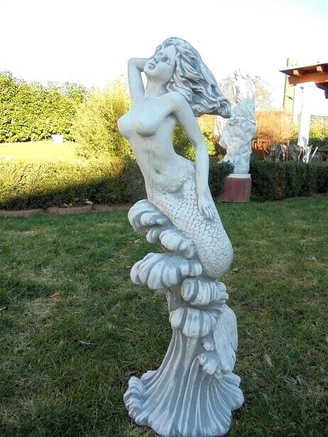Naturgeist Kantensitzer Steinfigur – 42 Cm Hoch, 14 Kg, Frostsicherer Steinguss Für Garten & Terrasse