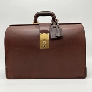 Somes Saddle Dulles Bag Leather Brown Doctor's 12.2*16.5*6.4 inch - Picture 1 of 19