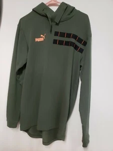 Mens Puma Hoodie Athletic Green  Size Medium Sweatshirt - Picture 1 of 5