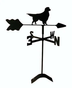 golden retriever roof weathervane black wrought iron look made in usa TLS1024RM - Picture 1 of 2