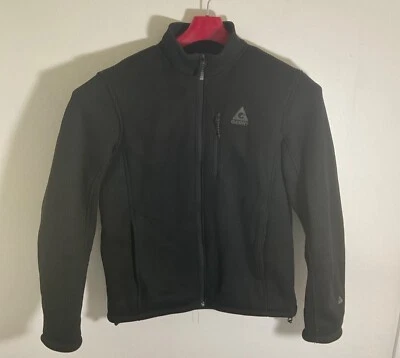 Gerry Black Full-Zip Fleece Jacket With Logo Mens M Polyester Blend Warm & Light - Image 1 of 3