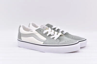 Zapatos de skate para mujer Vans Sk8-bajos de gamuza con cordones gris y blanco roto, talla 8 Foto 1 de 4