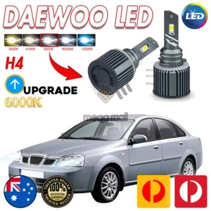 LED HEAD LIGHT For Daewoo Lanos 1999-2002 H4 LOW / HIGH No ERROR 300% Brighter - Picture 1 of 12