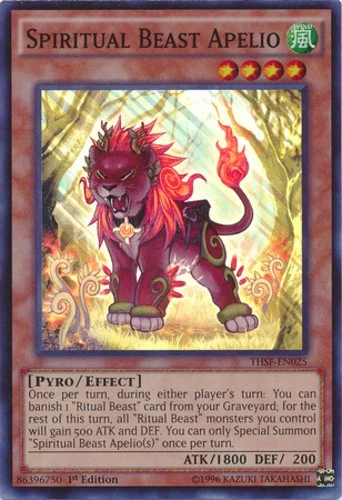 Spiritual Beast Apelio - THSF-EN025 - Super Rare - 1st Edition Near Mint Yugioh! - Image 1 of 1