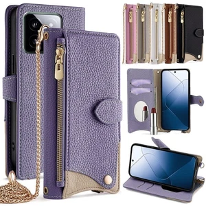 Case For Xiaomi Mi 15 14T 13T 12 11 10 Pro Mi 11T Crossbody Zipper Leather Cover - Picture 1 of 92