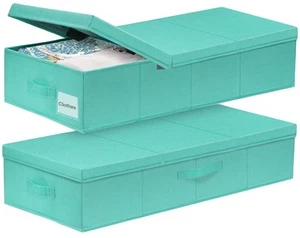 Under Bed Storage With Lids, 2 Pack Large Underbed Storage Containers Clothes... - Picture 1 of 5