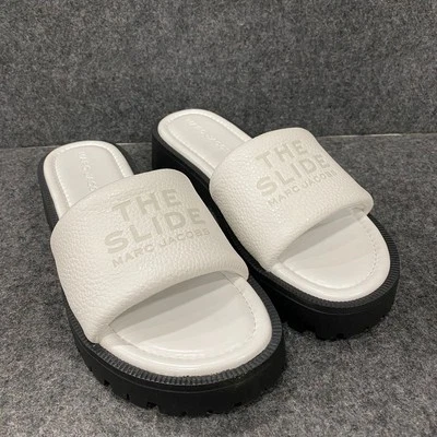 MICHAEL KORS The Lug Sole Slide Sandal Women's Size US 9 Bright White  - Image 1 of 4