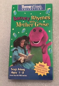 New VHS! Barney Rhymes With Mother Goose (1999) Sealed - Bild 1 von 7