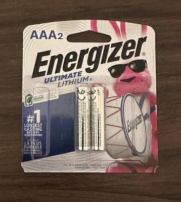 2 Energizer Ultimate Lithium AAA Batteries Lithium Triple A Batteries - Image 1 of 2
