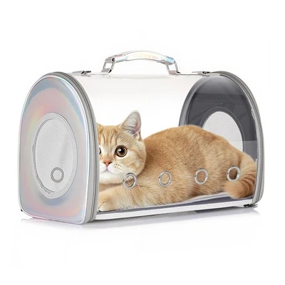 Transporttasche für Hunde & Katzen, Transparent Katzentransportbox bis 6,5 kg - Bild 1 von 4