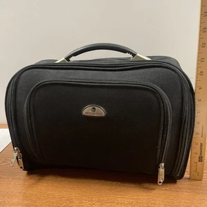 American Flyer Handgepäck Übernachtungstasche Beuteltasche Seesack schweres Nylon schwarz 16”x12” - Bild 1 von 10