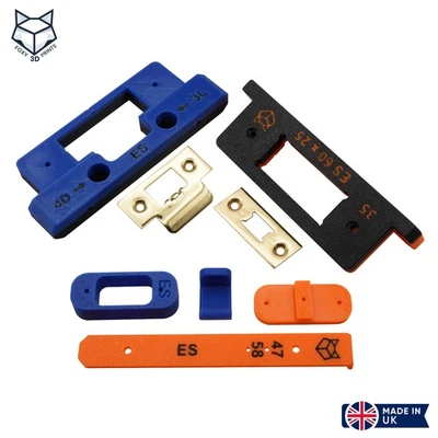 FOXY3DPRINTS Eurospec Heavy Sprung Tubular Latch Faceplate Jig Router Template Kit 35/40/44