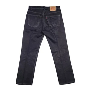 Vintage 90s Levis 505 Jeans Mens Black USA Made 38x30 (Fits 37x30) Light Starch - Picture 1 of 18