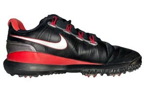 Nike TW 14 Tiger Woods 599416-001 Men’s Size 12 Golf Shoes Black Red Sneakers - Picture 1 of 11