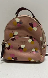 Kate Spade Women's Pink Floral Leather Backpack Purse Bag Small - Picture 1 of 5