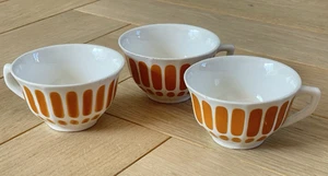 Lot de 3 Tasses en faience de Sarreguemines Modèle Capri Marron / Orange - Imagen 1 de 6