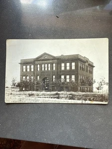 Henning Minnesota RPPC c1909 Postcard New School Building - Picture 1 of 2