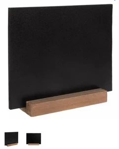 NEW | 4 PACK Tabletop Countertop CHALKBOARD Signs with Wood Base | Message Board - Picture 1 of 4