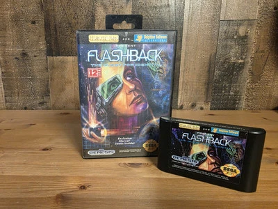 Flashback The Quest for Identity - Sega Genesis 1993 - Game Cartridge With Case - Image 1 of 4