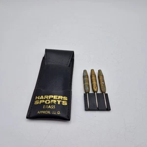 Vintage Harpers Brass Darts 22g Set + Case - Picture 1 of 2