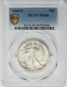 1940-S Walking Liberty Half 50c MS66 PCGS Secure 950631-9 - Picture 1 of 3