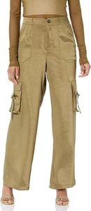 The Drop Pantaloni Cargo Donna Jessenia Shine Martini Verde Oliva: Xtra Small: NUOVO - Foto 1 di 3