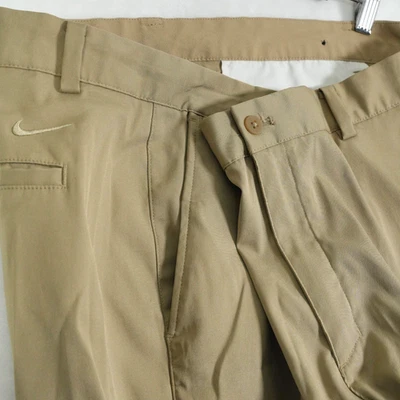 Pantalones Nike Para Hombre Beige Dri-Fit Frente Plano Tecnología Golf Caqui Talla Estándar 40 x 32 Foto 1 de 4