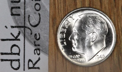 1946 S Roosevelt Dime 10¢ - BU - Choice to Gem Uncirculated - Image 1 of 3
